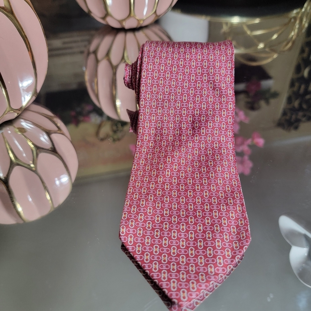 Salvatore Ferragamo all over print tie 100% Silk